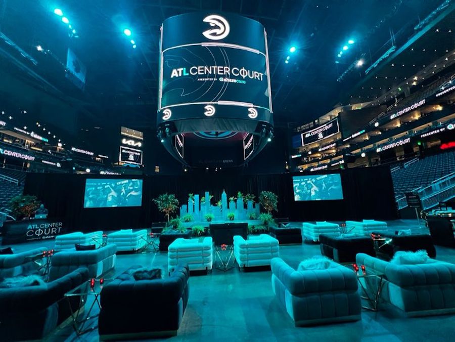 Interior of an ATL Center Court with several couches.