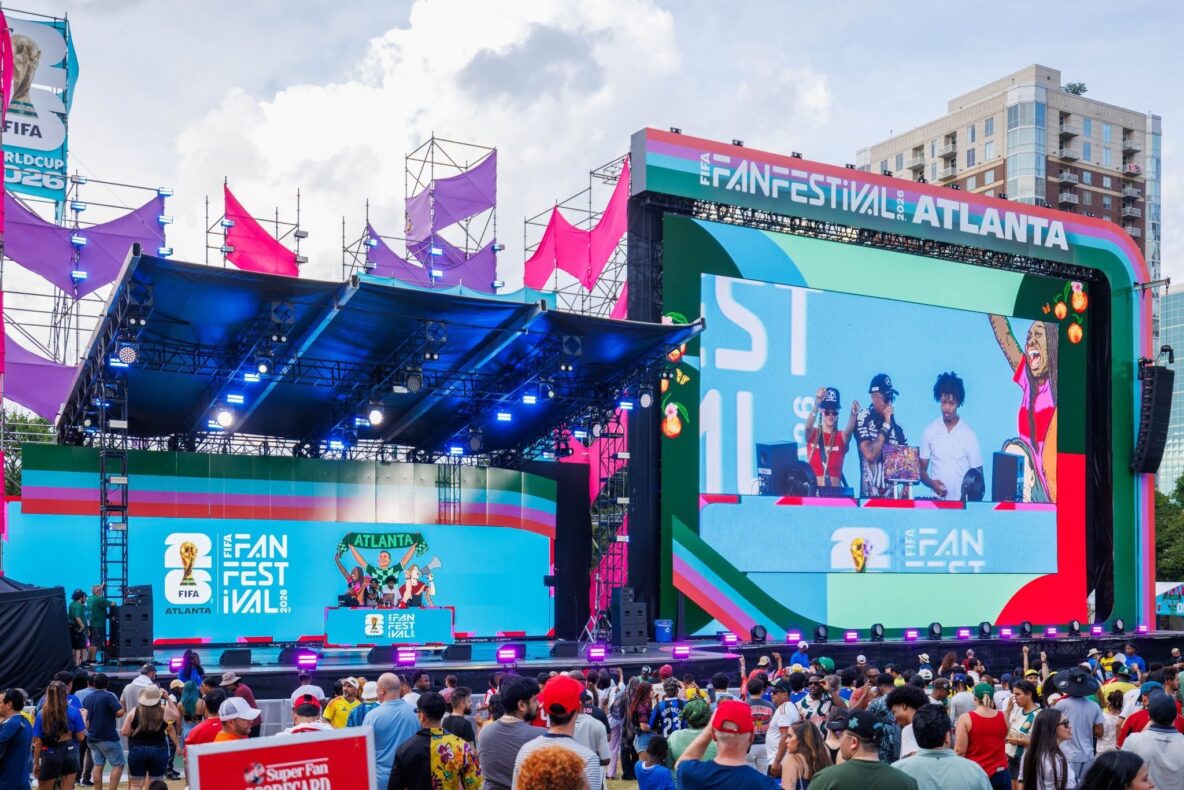 Look at stage at the FIFA Fan Festival Atlanta